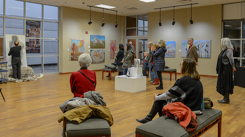 demonstration in Pryor Art Gallery