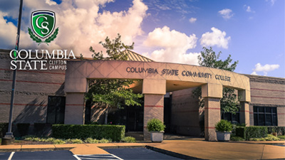 Clifton Campus with Columbia State logo