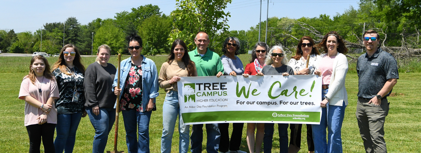 Columbia State is presented with the 2021 Tree Campus Higher Education® recognition by the Arbor Day Foundation.
