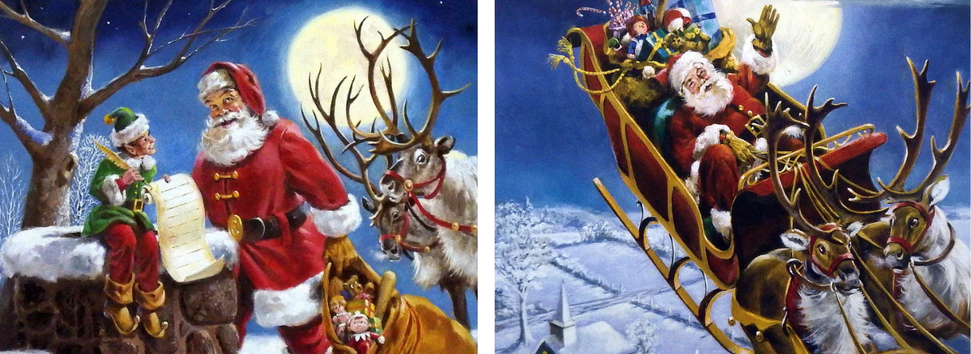 Ralph McDonald Santa Paintings