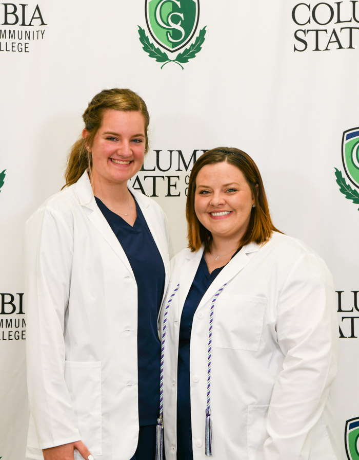 Pictured (left to right): Lawrence County graduates Averi Tidwell and Jamie Bennett. 