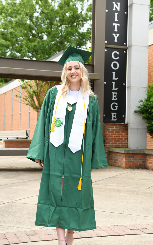 Florida native Brynley Childers graduated Cum Laude with an Associate of Science degree in graphic design. A Tennessee Promise and dual enrollment student, she served as secretary/treasurer and vice president of the Student Government Association. Childers is also a recipient of the Art Academic Discipline Award. Next, she plans to transfer to Middle Tennessee State University to earn her bachelor’s degree in graphic design and eventually hopes to pursue a career in Motorsports. “I have loved my time here at Columbia State and I am proud to now become an alum,” she said. “From my first days and joining SGA to meeting some of my greatest friends and colleagues, I have really enjoyed my time here. Columbia State has been a place for me to grow, learn and meet new people and opportunities.” 