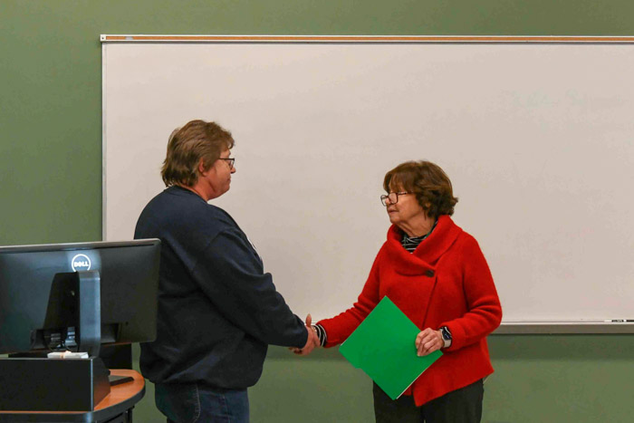 Pictured (left to right): Sue Christian, Columbia State program director and assistant professor of anesthesia technology and recipient of the 2025 Chancellor’s Commendation for Military Veterans; and Dr. Janet F. Smith, Columbia State president.