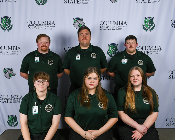 Pictured (left to right, back row): Dickson County advanced emergency medical technician graduates Zachary Waller, Luke Littleton and Kenneth Bone. Pictured (left to right, front row): Brianna Gafford, Adelyne Alvarado and Alyssa Rhea.