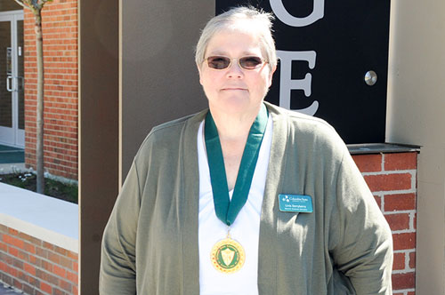 Livia with her President's medal