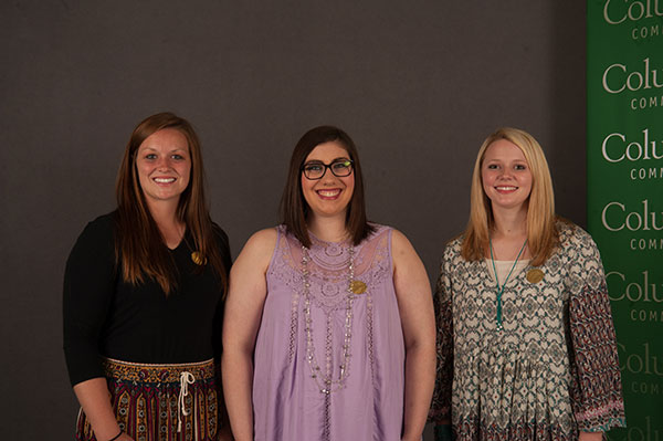 Three Girls smile for student honors photo