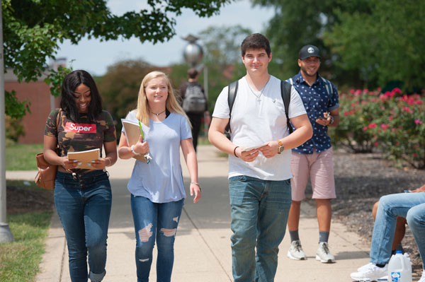 Columbia State students walk to class