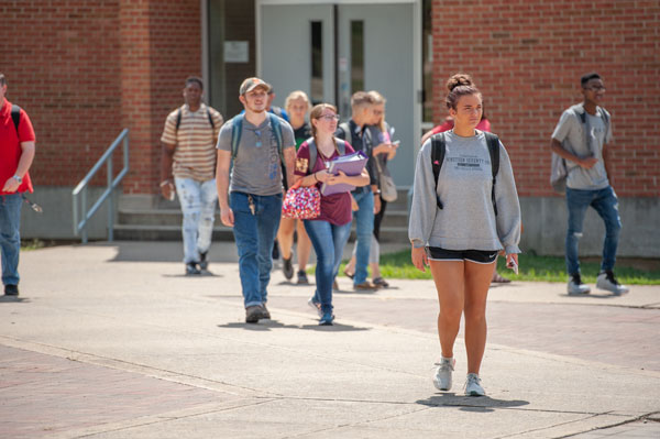 Columbia State students leave class