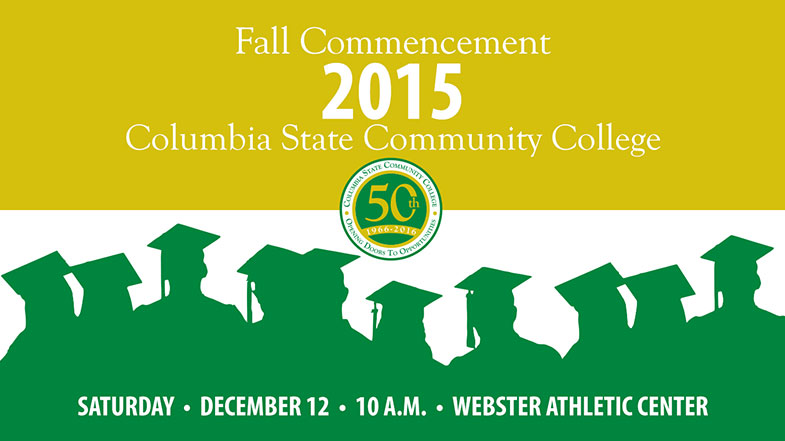 Fall 2015 Commencement Announcement Graduate Silhouettes