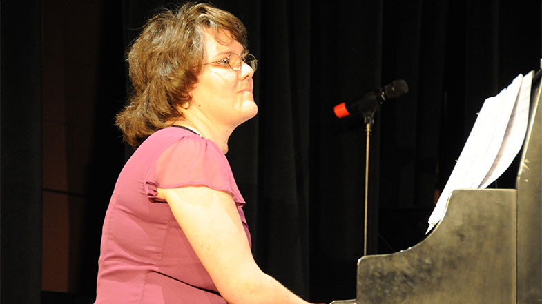 Woman playing piano