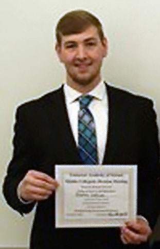 Male holding certificate